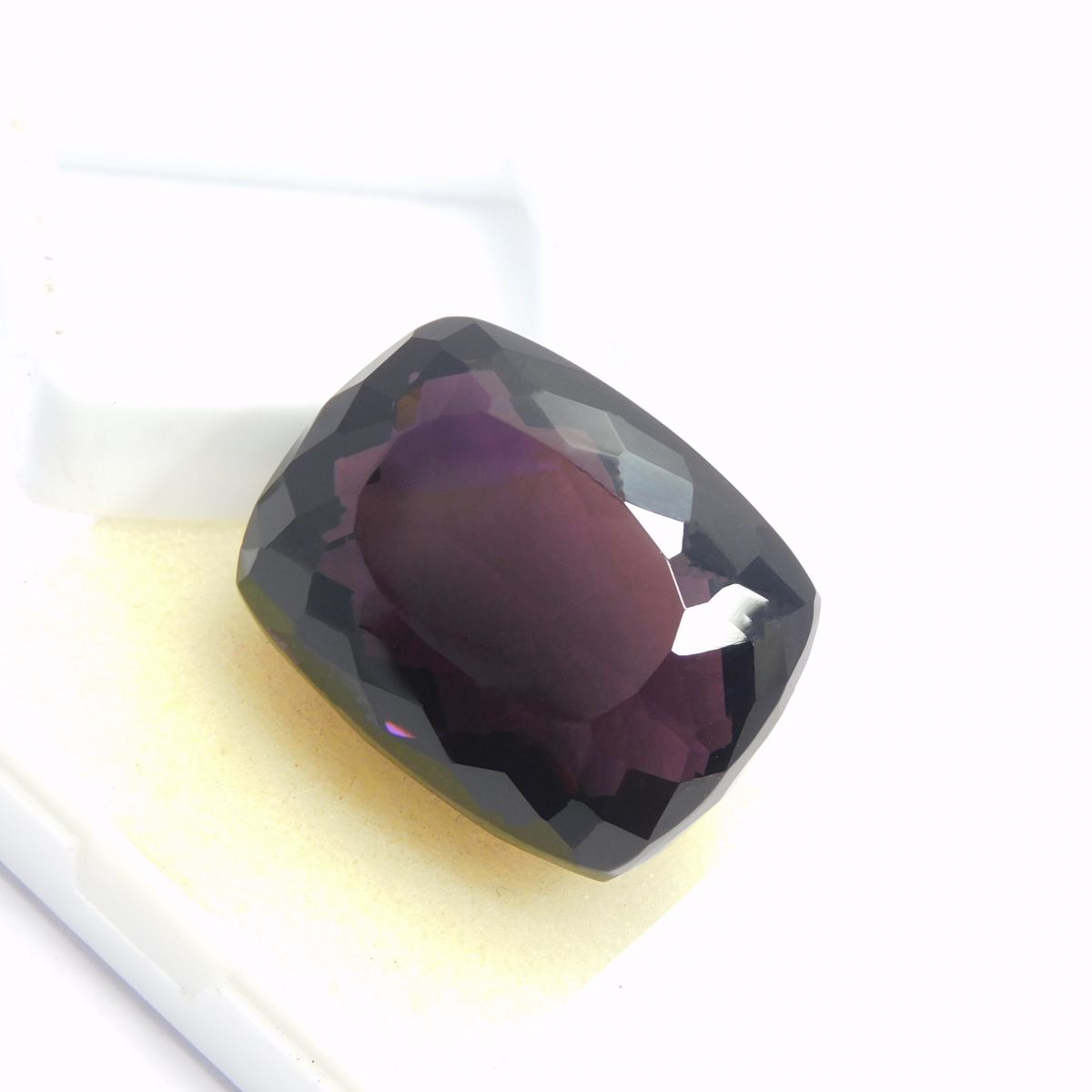 Purple Amethyst CERTIFIED Cushion Cut Rare 97.15 Carat Natural Loose Gemstone