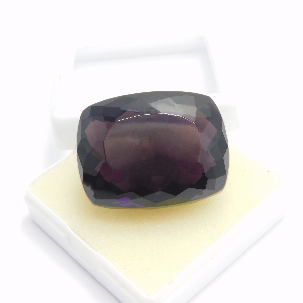 Purple Amethyst CERTIFIED Cushion Cut Rare 97.15 Carat Natural Loose Gemstone