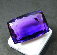 Natural Amethyst Gemstone CERTIFIED 82 Ct Purple Huge Cushion Cut