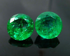 14 Ct Rare Natural Round Cut CERTIFIED Loose Gemstone Colombian Green Emerald