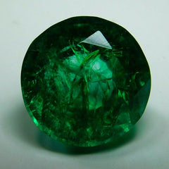Dark Green Colombian Emerald Natural Round Cut CERTIFIED 6.52 Ct Loose Gemstone