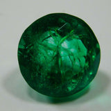Loose emerald round shape 6.52 carat gemstone for ring or pendant