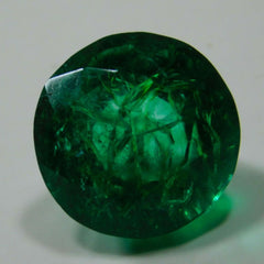 Dark Green Colombian Emerald Natural Round Cut CERTIFIED 6.52 Ct Loose Gemstone