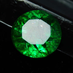 7 Ct Natural Certified Emerald Round Shape Green Colombian Loose Gemstone