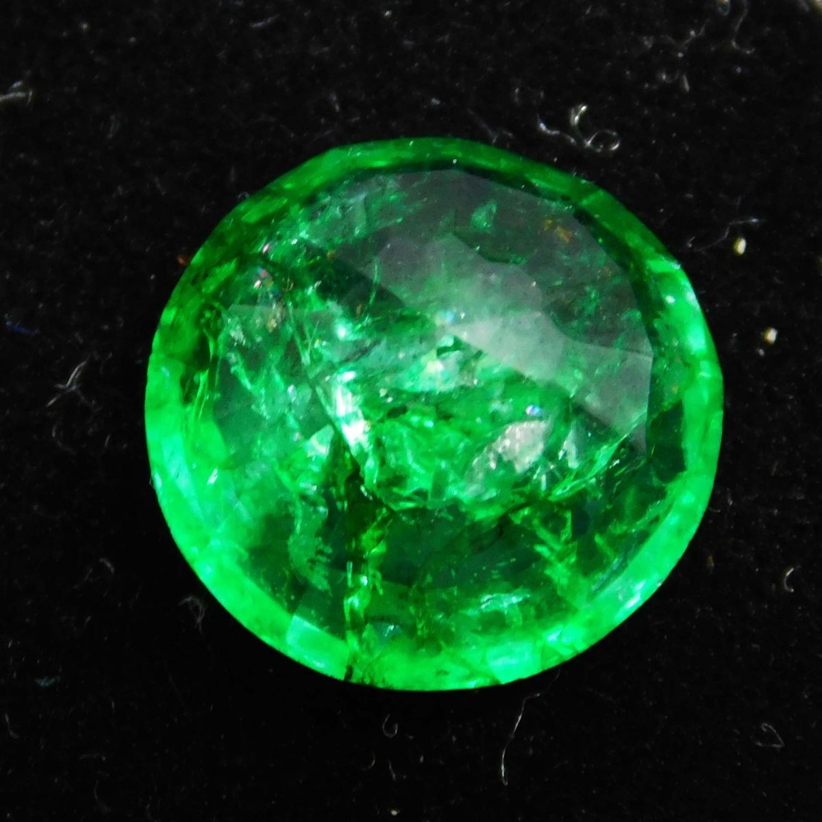 7 Ct Natural Certified Emerald Round Shape Green Colombian Loose Gemstone