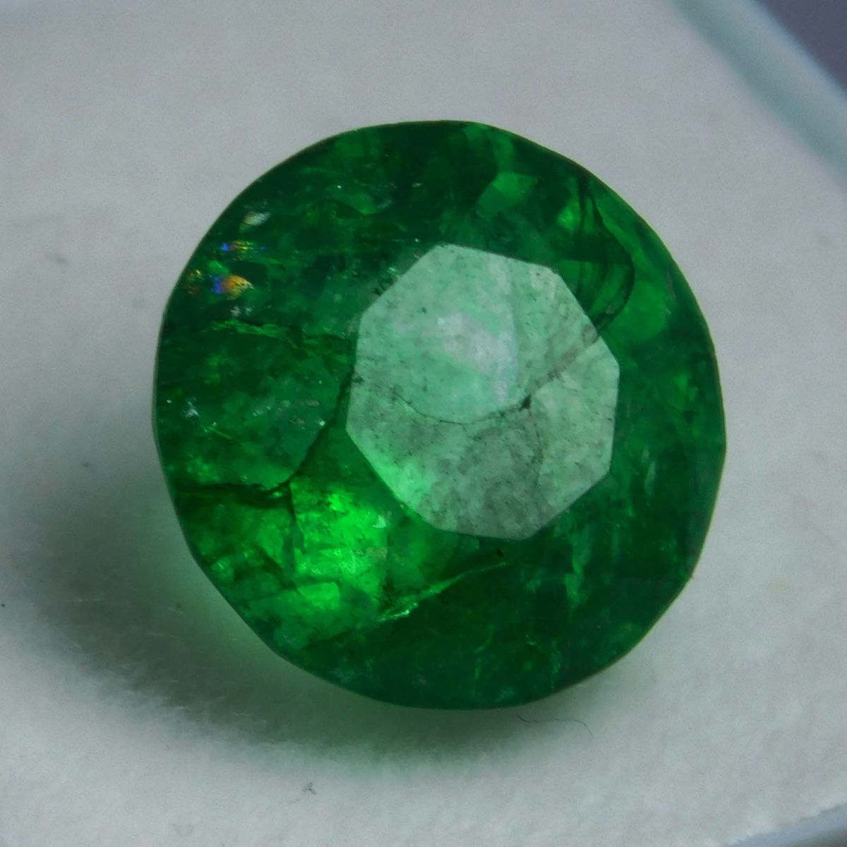 5.23 Ct Natural CERTIFIED Emerald Round Cut Green Colombian Loose Gemstone