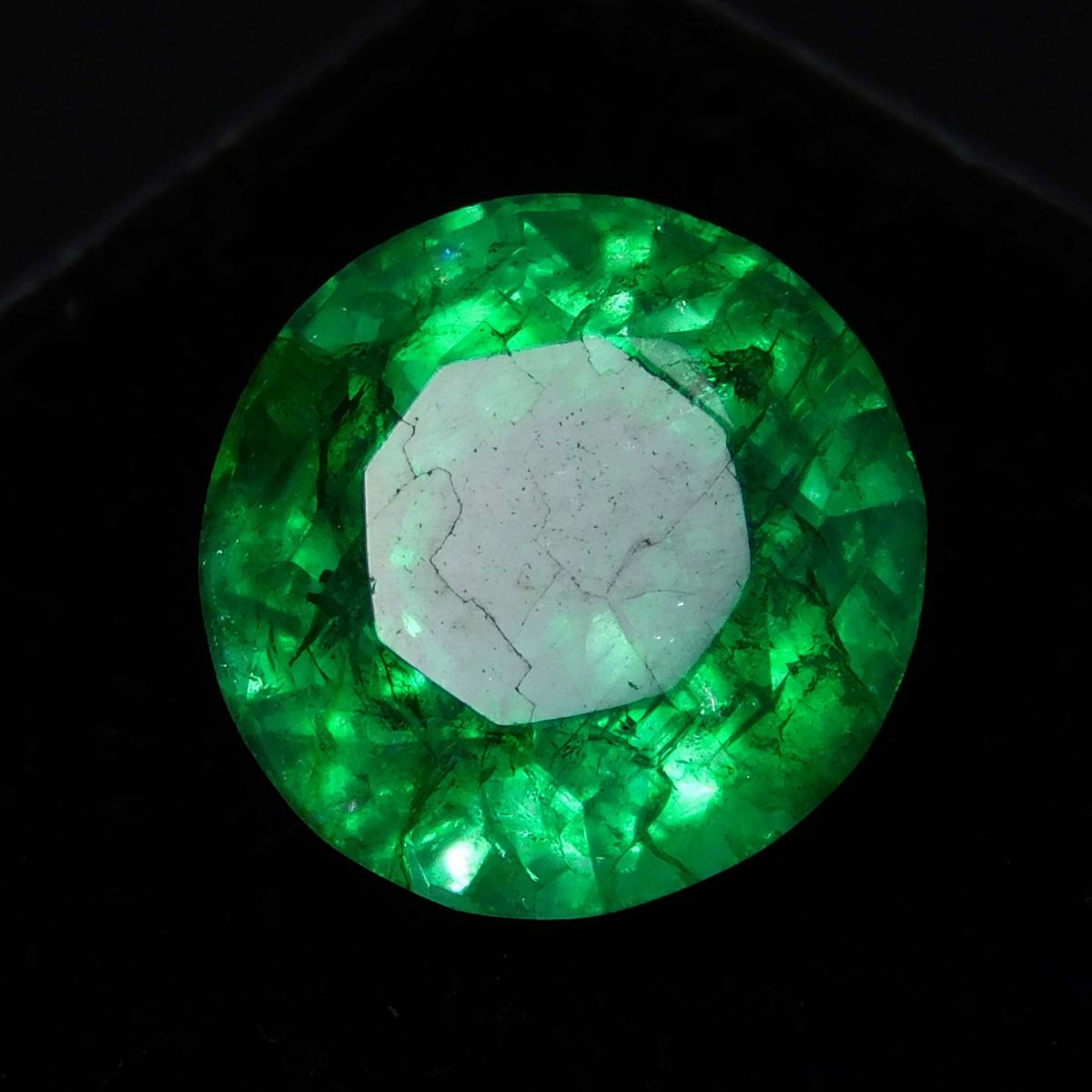 6 Ct Natural Colombian Emerald Round Shape Green Certified Loose Gemstone