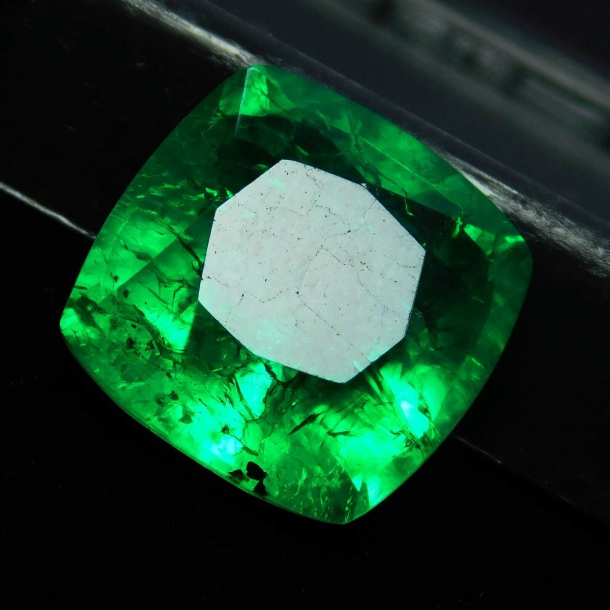 6.00 Ct Natural GREEN Emerald SQUARE Cushion Cut CERTIFIED Loose Gemstone