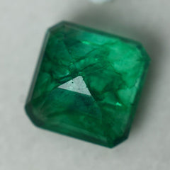 9.52 Carat Natural GREEN EMERALD Square Shape Loose Gemstone CERTIFIED