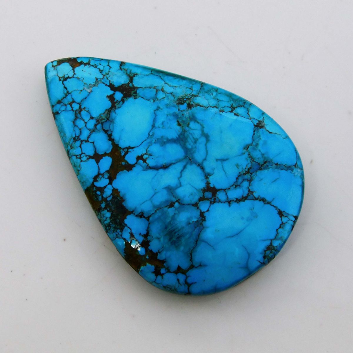 Pear Cut Natural Blue Turquoise 62.80 Ct Loose Gemstone Jewelry Making CERTIFIED