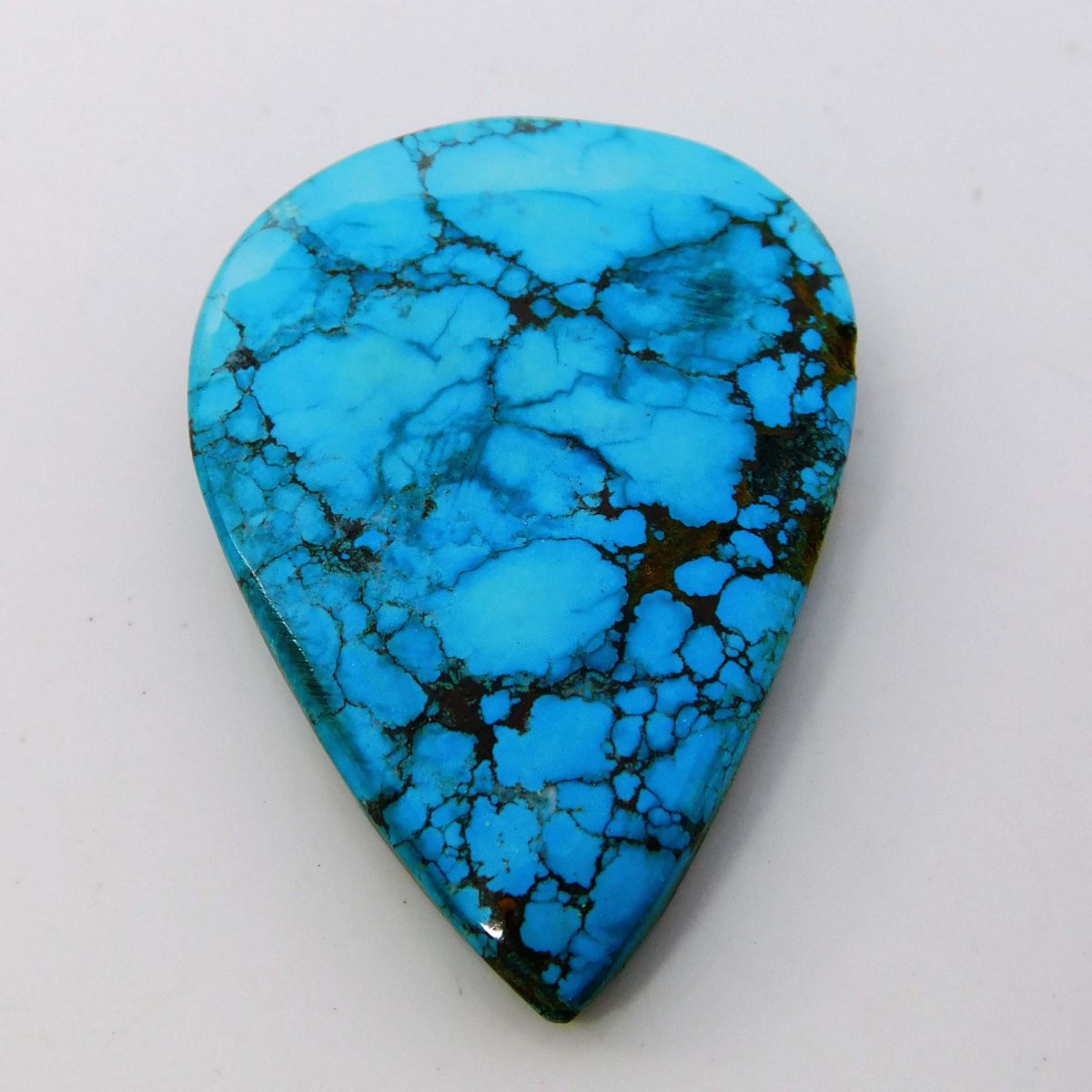 Pear Cut Natural Blue Turquoise 62.80 Ct Loose Gemstone Jewelry Making CERTIFIED