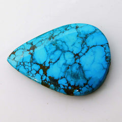 Pear Cut Natural Blue Turquoise 62.80 Ct Loose Gemstone Jewelry Making CERTIFIED