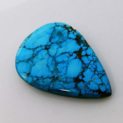 Pear Cut Natural Blue Turquoise 62.80 Ct Loose Gemstone Jewelry Making CERTIFIED