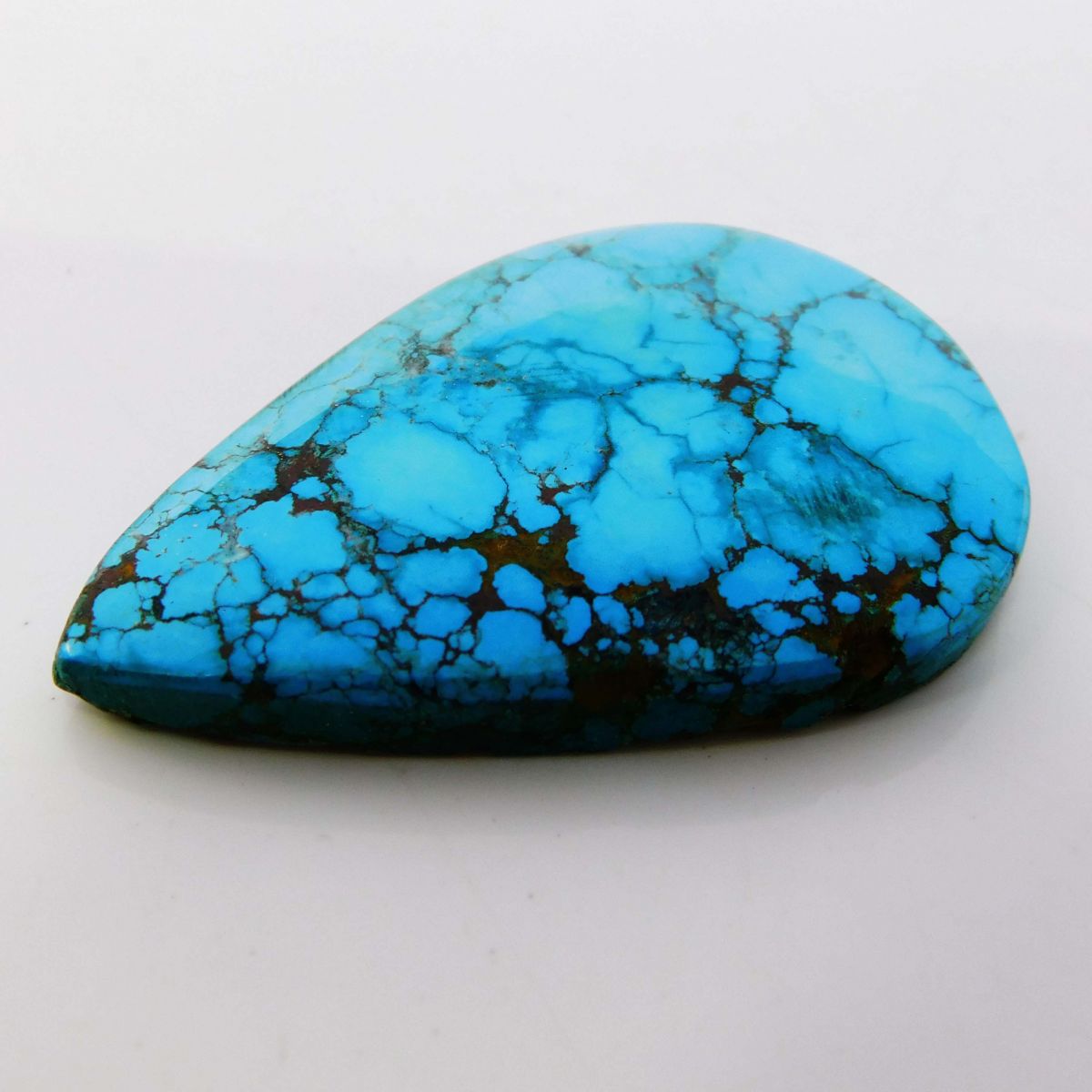 Pear Cut Natural Blue Turquoise 62.80 Ct Loose Gemstone Jewelry Making CERTIFIED