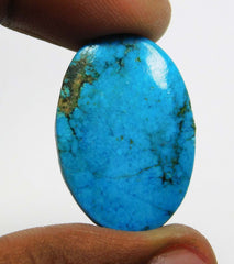 Beautiful Natural Blue Turquoise Oval 33.35 Ct CERTIFIED Loose Gemstones.