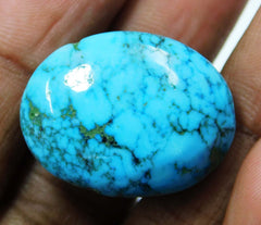 Turquoise Blue CERTIFIED 46.65 Ct Loose Gemstone Natural Oval Cut Pendant Size