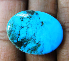 Natural Blue Turquoise Oval Shape 34.60 Ct CERTIFIED Loose Gemstones