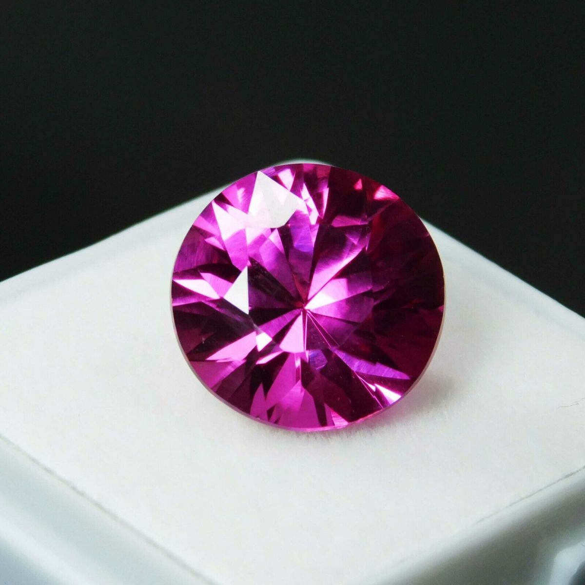 10 Ct Natural Pink Tourmaline Gemstone CERTIFIED Round Cut 12 MM Ring Size