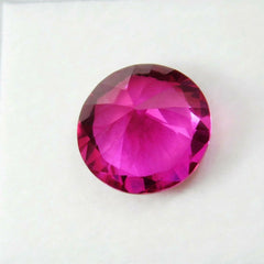 10 Ct Natural Pink Tourmaline Gemstone CERTIFIED Round Cut 12 MM Ring Size