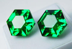 Natural Tourmaline Green Fancy Shape 20 Ct Certifeid Loose Gemstones Pair