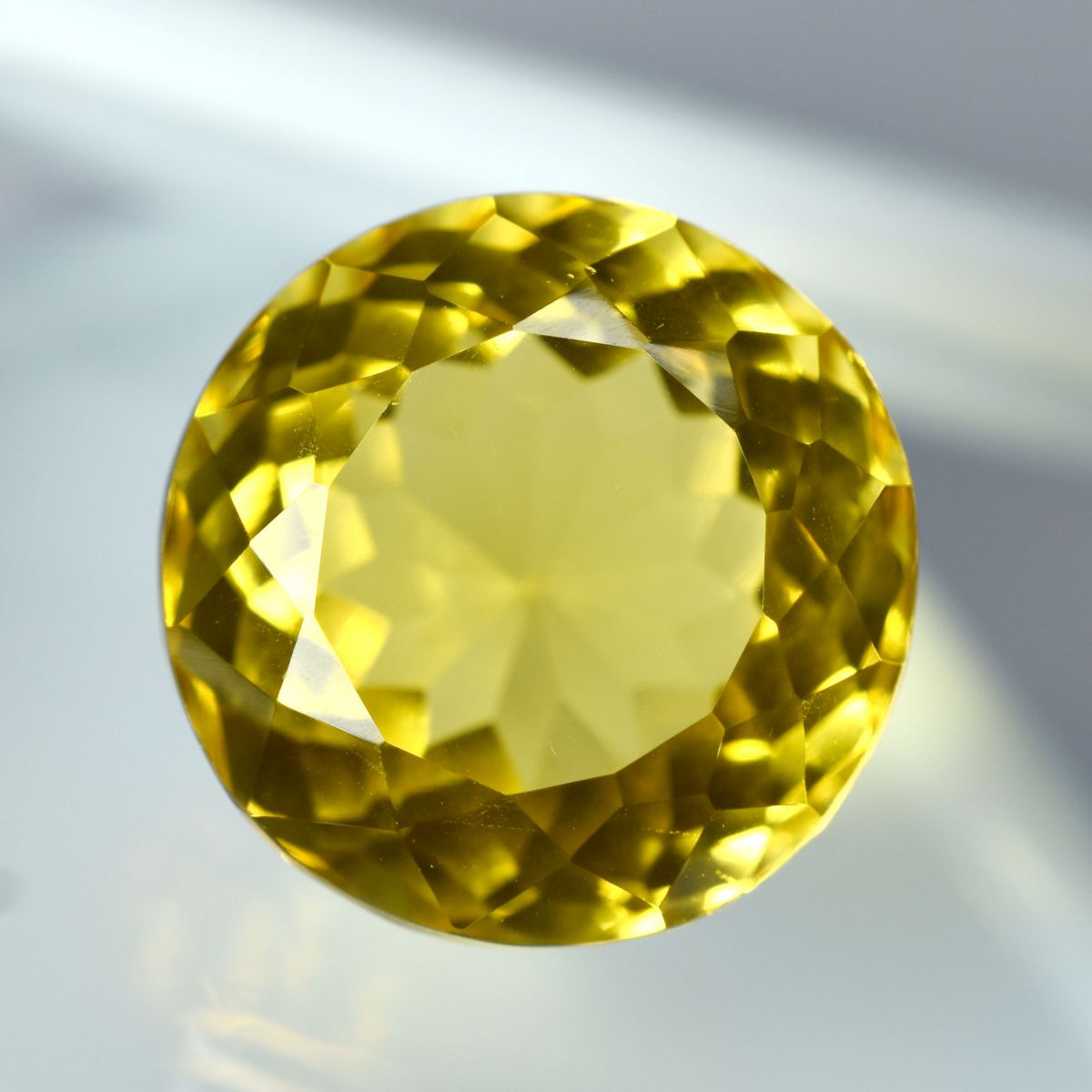 Round Cut Wonderful 15.15 Ct Natural Yellow Tourmaline Loose Gemstone CERTIFIED