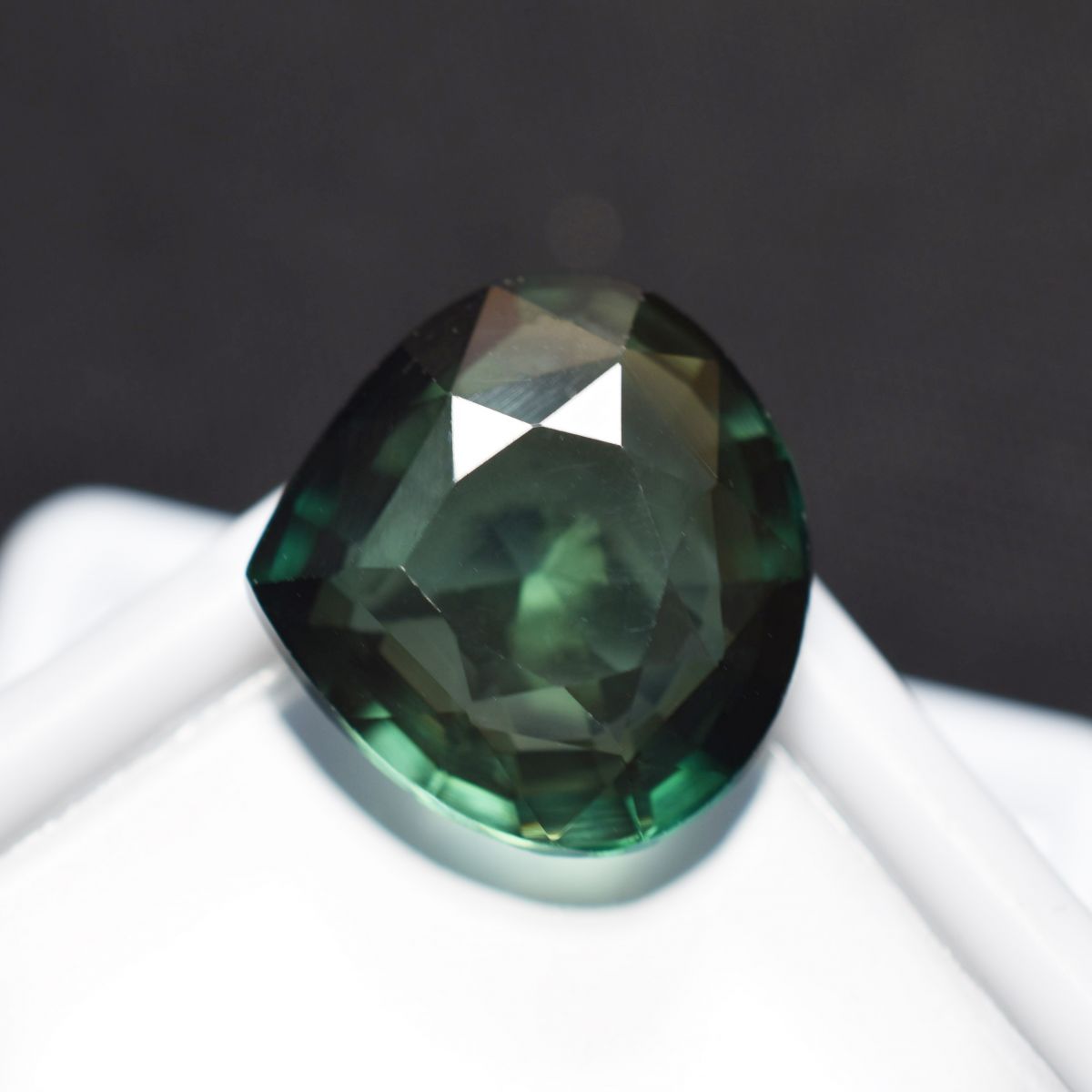 TOURMALINE Pear Cut Natural 8.15 Ct Loose Gemstone CERTIFIED Deep Green