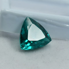 Trillion Cut 10.05 Ct NATURAL Green Tourmaline CERTIFIED Stunning Loose Gemstone