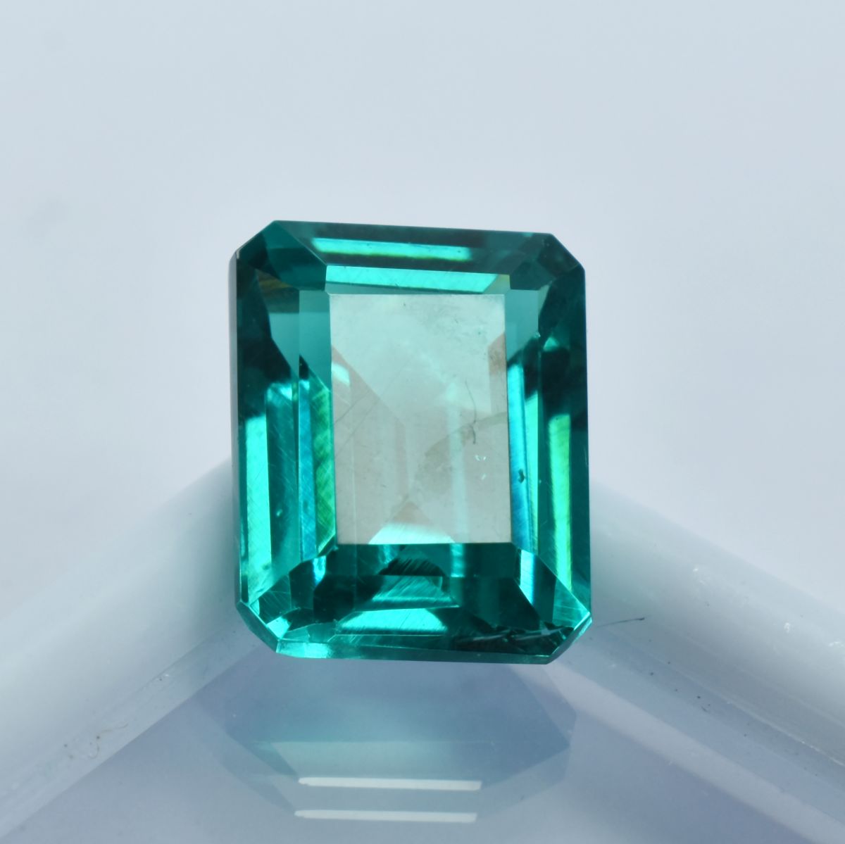 Precious CERTIFIED Tourmaline Emerald Cut 9.05 Ct Natural Green Loose Gemstone.