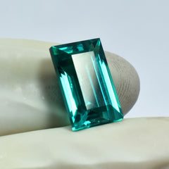 10.10 Ct Natural Tourmaline Loose Gemstone CERTIFIED Green Baguette Shape