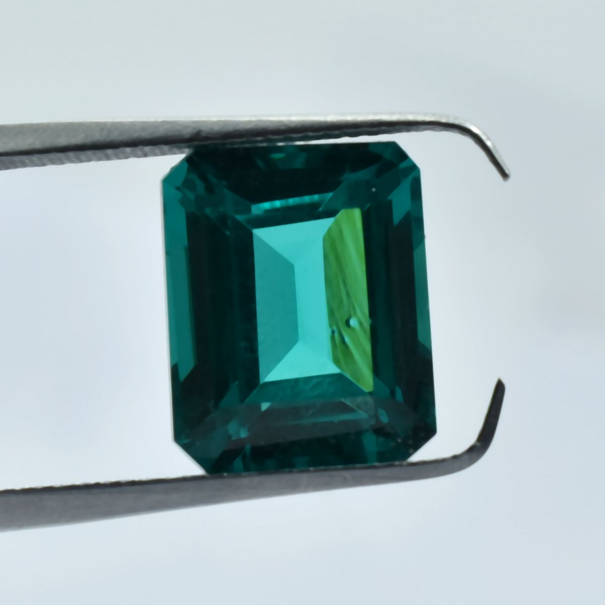 CERTIFIED Loose Gemstone 10.60 Ct Natural Green Unheated Emerald Cut Tourmaline