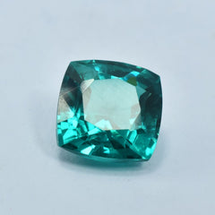 Square Cushion Cut 10.35 Ct NATURAL Green Tourmaline CERTIFIED Loose Gemstone