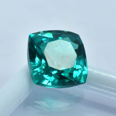 Square Cushion Cut 10.35 Ct NATURAL Green Tourmaline CERTIFIED Loose Gemstone