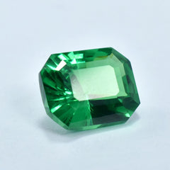 11.00 Ct Natural Green Tourmaline Emerald Shape CERTIFIED Loose Gemstone