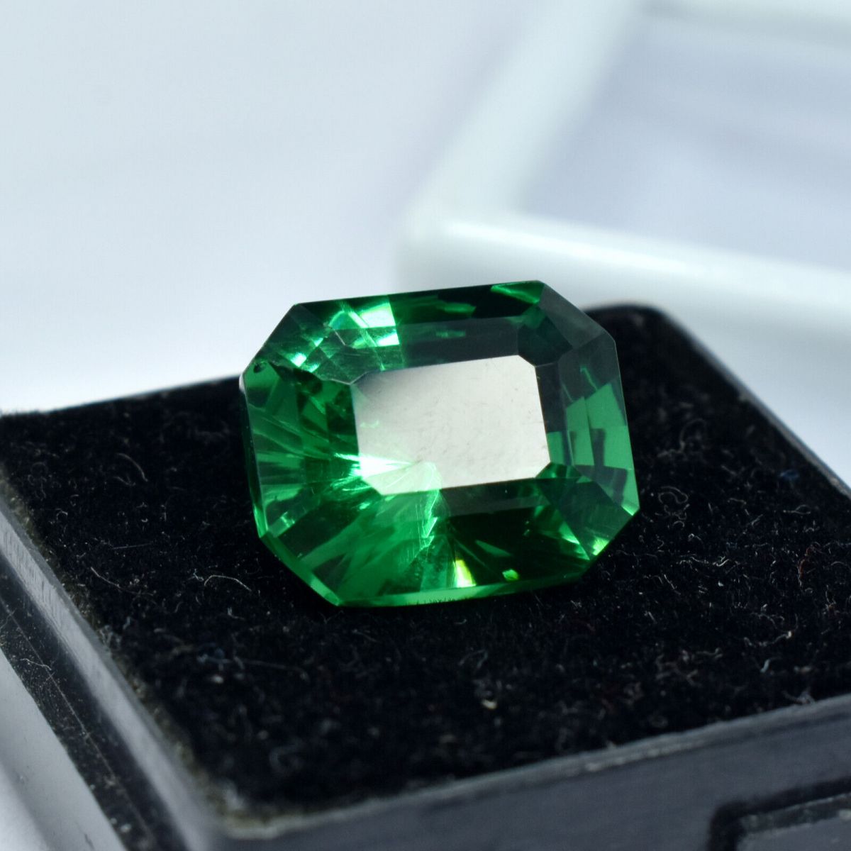 11.00 Ct Natural Green Tourmaline Emerald Shape CERTIFIED Loose Gemstone