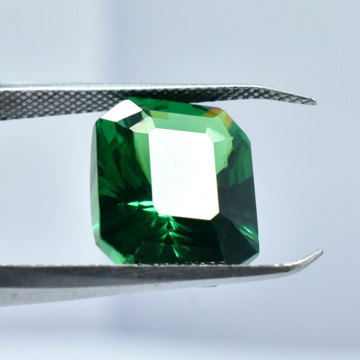 11.00 Ct Natural Green Tourmaline Emerald Shape CERTIFIED Loose Gemstone