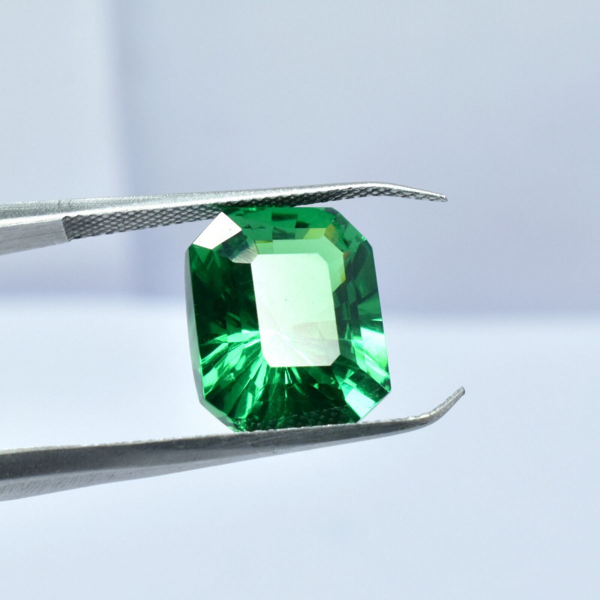 11.00 Ct Natural Green Tourmaline Emerald Shape CERTIFIED Loose Gemstone