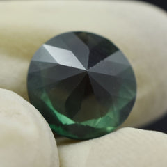 Round Cut Loose Gemstone 6.35 Carat CERTIFIED Natural Tourmaline Deep Green