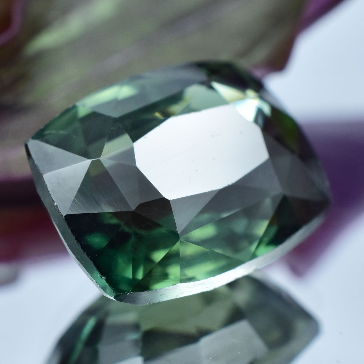 11.00 Ct Tourmaline Cushion Cut Deep Green Natural Loose Gemstone CERTIFIED