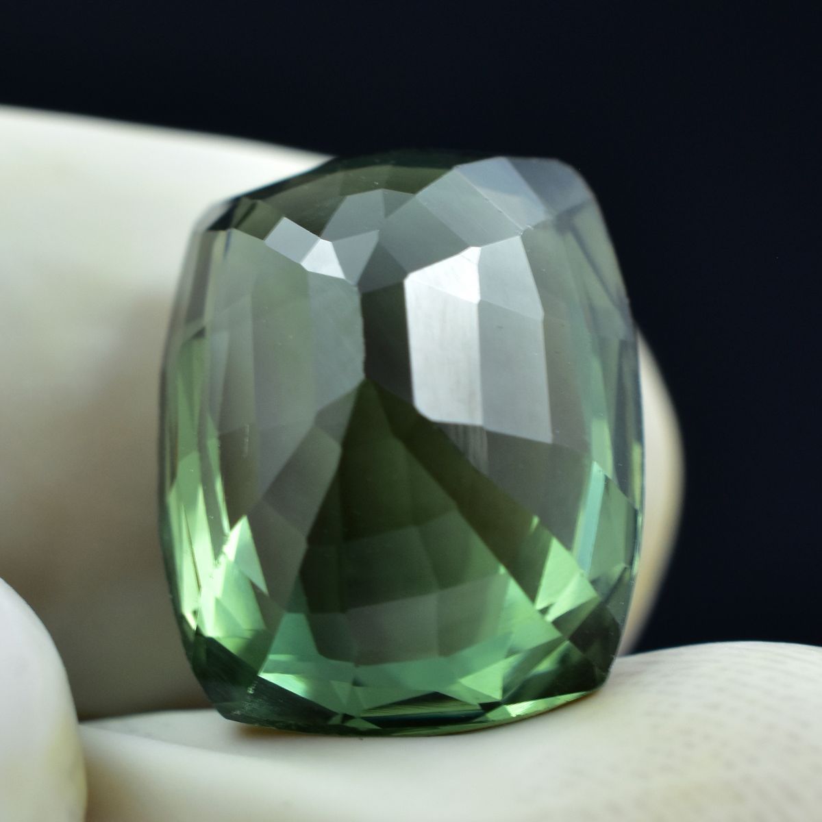 11.00 Ct Tourmaline Cushion Cut Deep Green Natural Loose Gemstone CERTIFIED