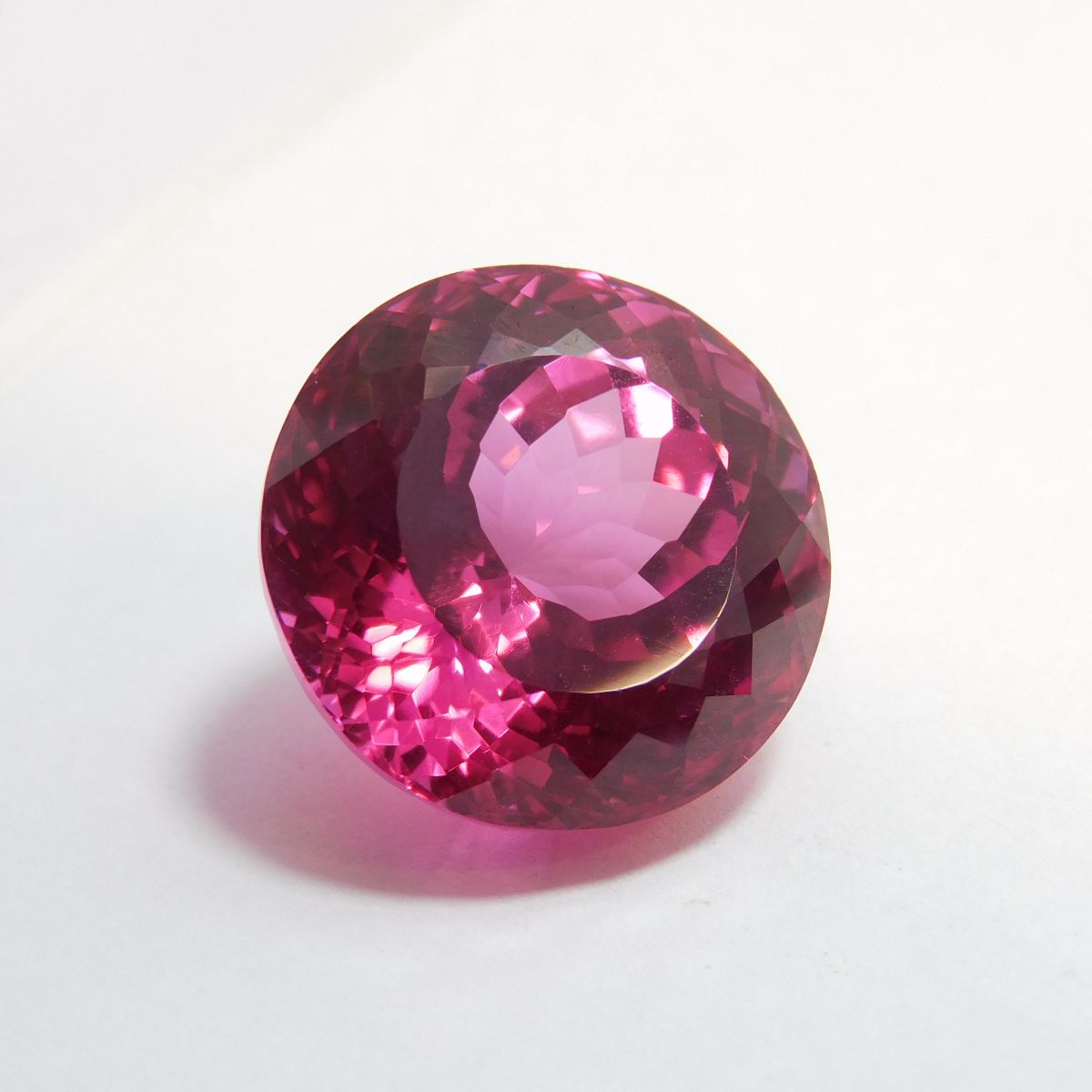 Stunning 23.70 Ct CERTIFIED Natural Pink Tourmaline Round Cut Loose Gemstone