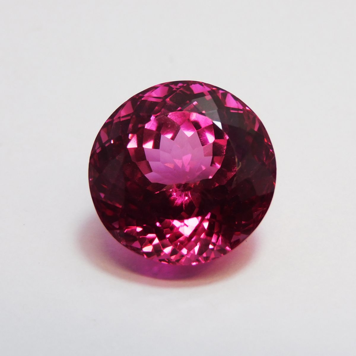 Stunning 23.70 Ct CERTIFIED Natural Pink Tourmaline Round Cut Loose Gemstone