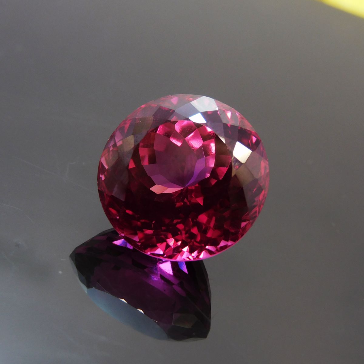 Stunning 23.70 Ct CERTIFIED Natural Pink Tourmaline Round Cut Loose Gemstone