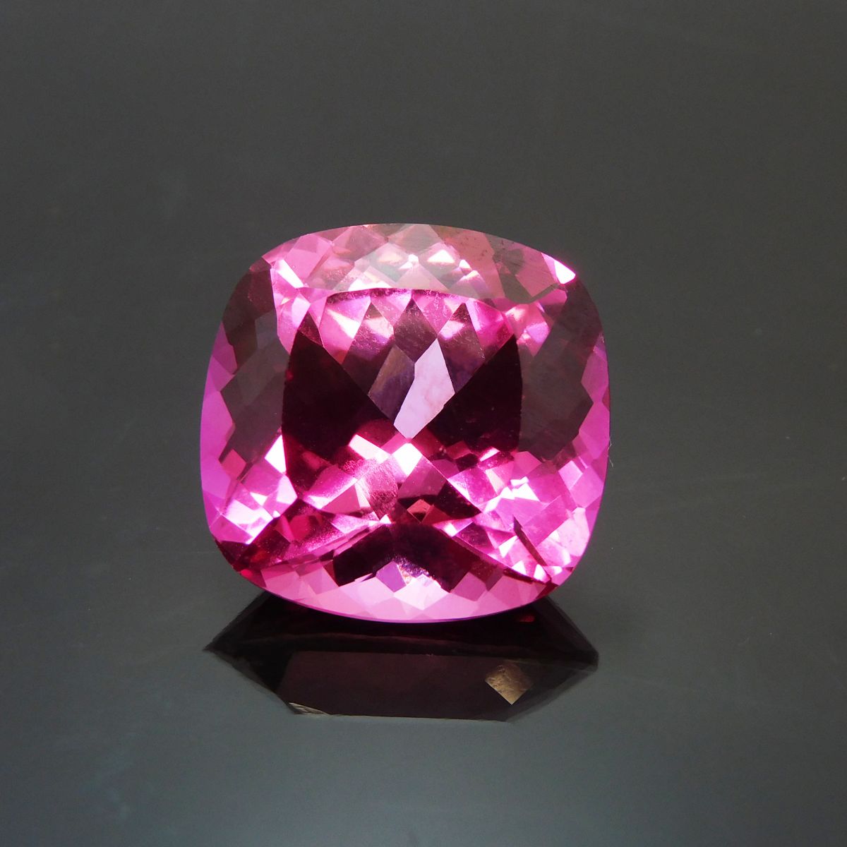 23.15 Ct CERTIFIED Natural Pink Tourmaline Square Cushion Cut Loose Gemstone