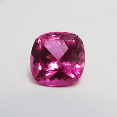 23.15 Ct CERTIFIED Natural Pink Tourmaline Square Cushion Cut Loose Gemstone