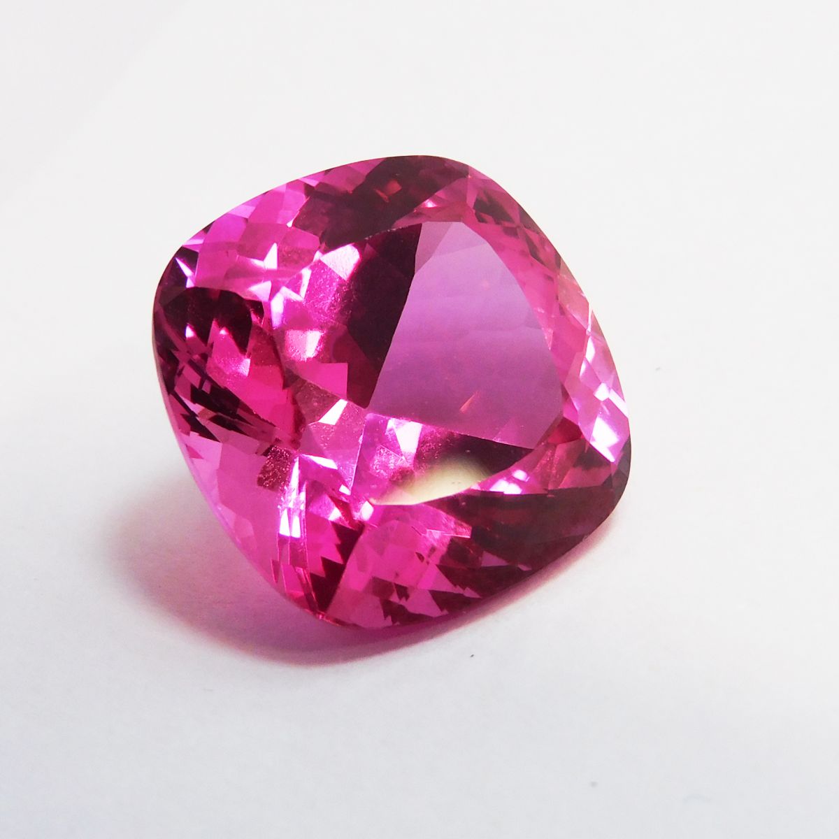 23.15 Ct CERTIFIED Natural Pink Tourmaline Square Cushion Cut Loose Gemstone