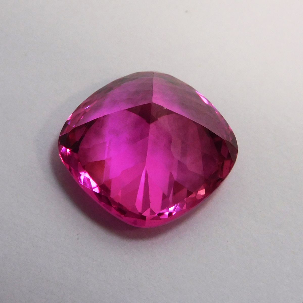 23.15 Ct CERTIFIED Natural Pink Tourmaline Square Cushion Cut Loose Gemstone