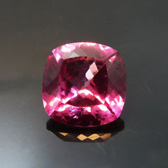 14.75 Ct CERTIFIED Natural Pink Tourmaline Square Cushion Cut Loose Gemstone