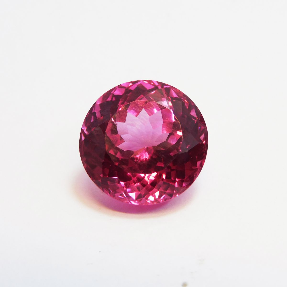 Pink Tourmaline Round Cut CERTIFIED Natural Sapphire 18.90 Ct Loose Gemstone