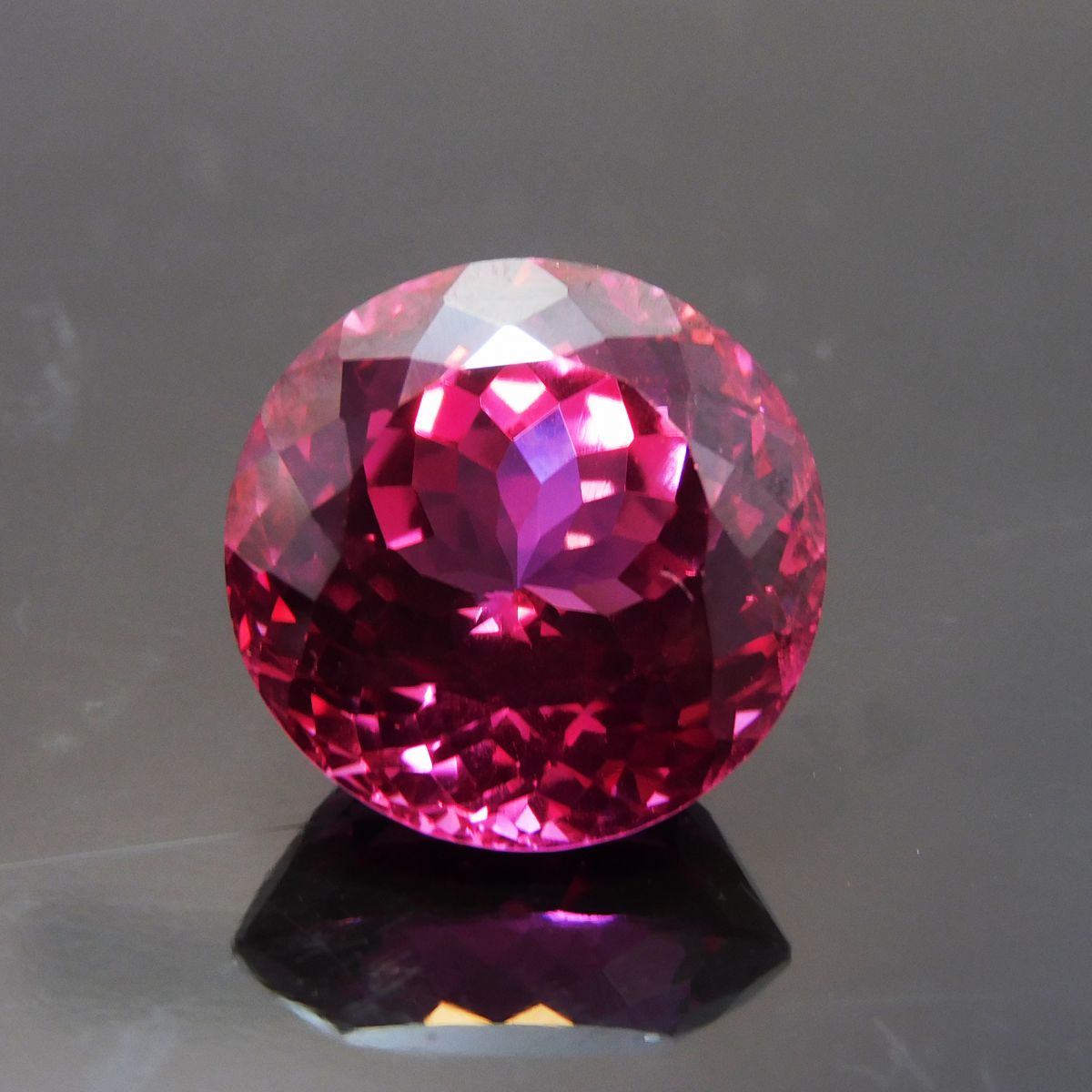 Pink Tourmaline Round Cut CERTIFIED Natural Sapphire 18.90 Ct Loose Gemstone