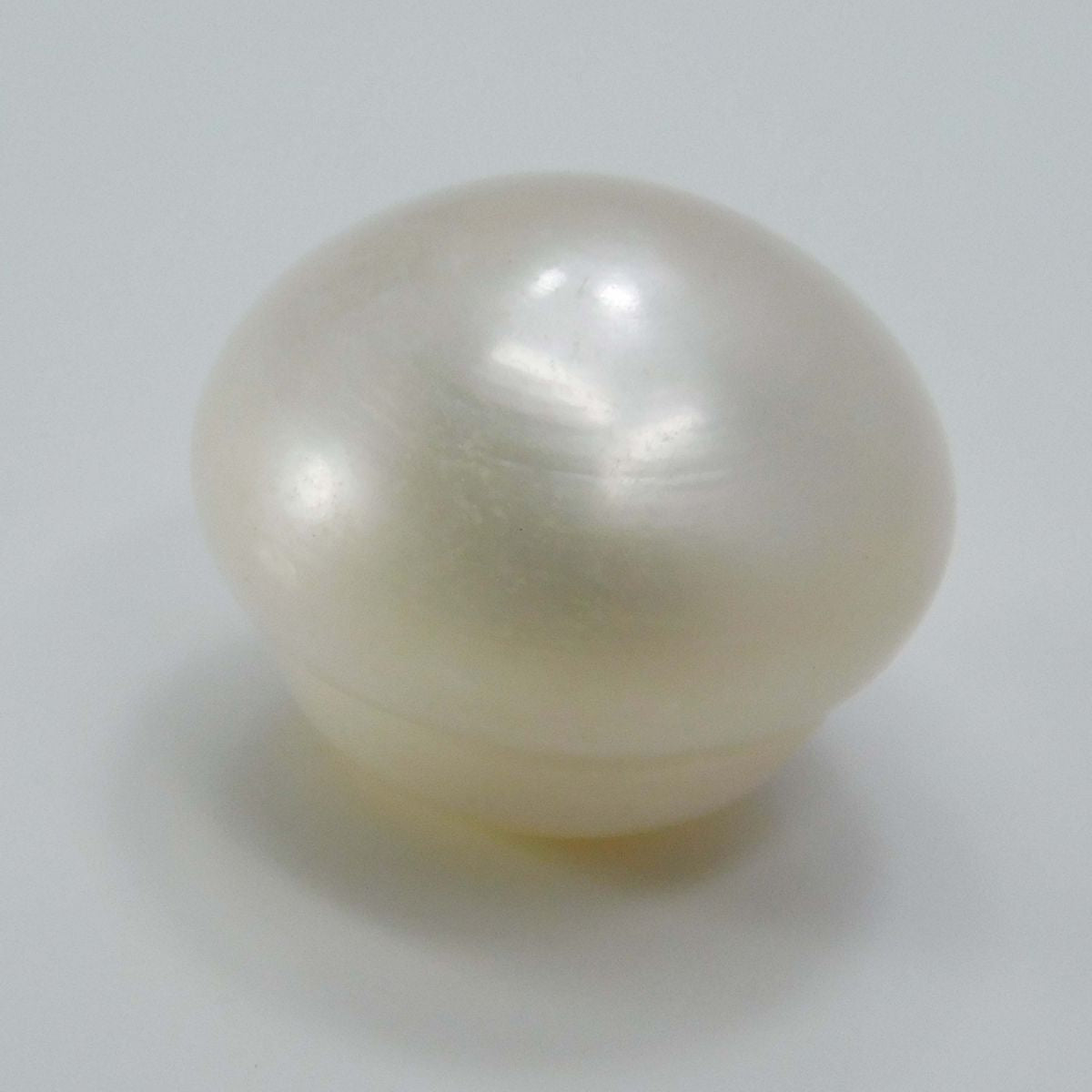 7 Ct Natural Pacific Sea Pearl 10 mm White Mabe South Loose Gemstone CERTIFIED